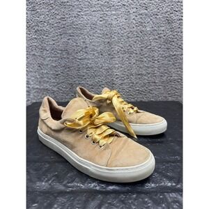 Diane B. Suede Leather Ribbon Laces Low Top Sneakers Beige Womens Size 40 EU